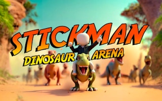 Image Stickman. Dinosaur arena